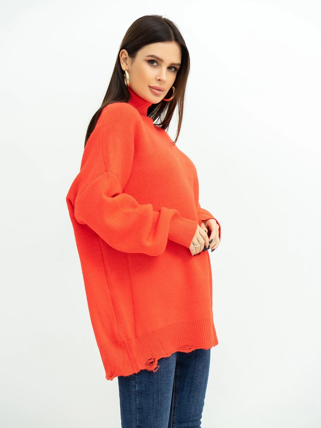 Светри та кардигани ISSA Plus модель WN20-394_orange Светри та кардигани ISSA Plus модель WN20-394_orange Фото