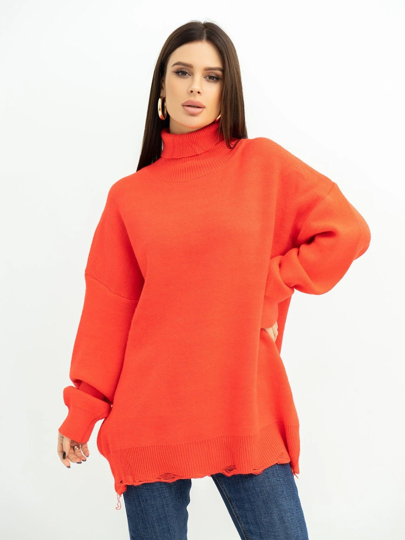 Светри та кардигани ISSA Plus модель WN20-394_orange Светри та кардигани ISSA Plus модель WN20-394_orange Фото