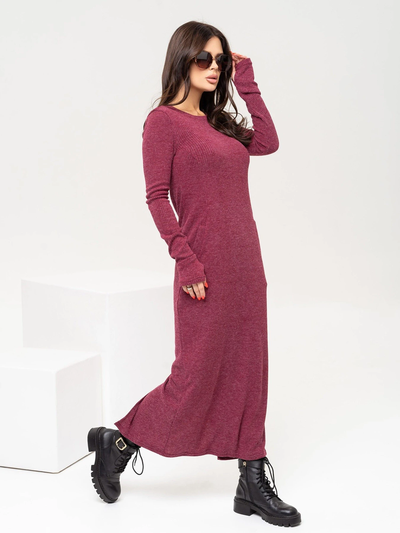 Платья ISSA Plus модель 13505_burgundy Платья ISSA Plus модель 13505_burgundy Фото
