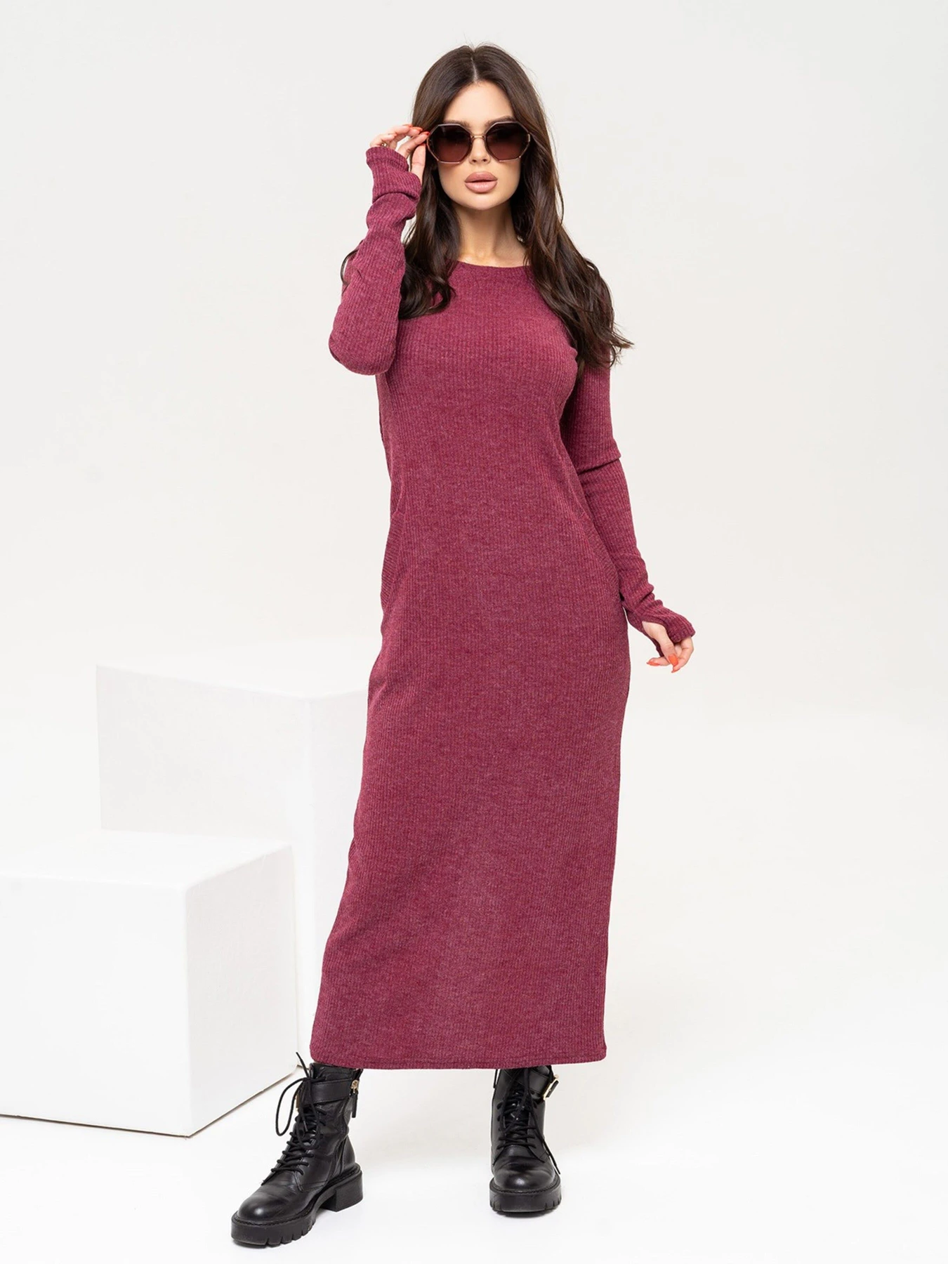 Платья ISSA Plus модель 13505_burgundy Платья ISSA Plus модель 13505_burgundy Фото