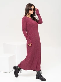 Платья ISSA Plus модель 13505_burgundy Фото
