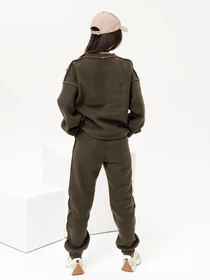 Костюмы ISSA Plus модель 13638_khaki Фото