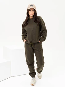 Костюмы ISSA Plus модель 13638_khaki Фото