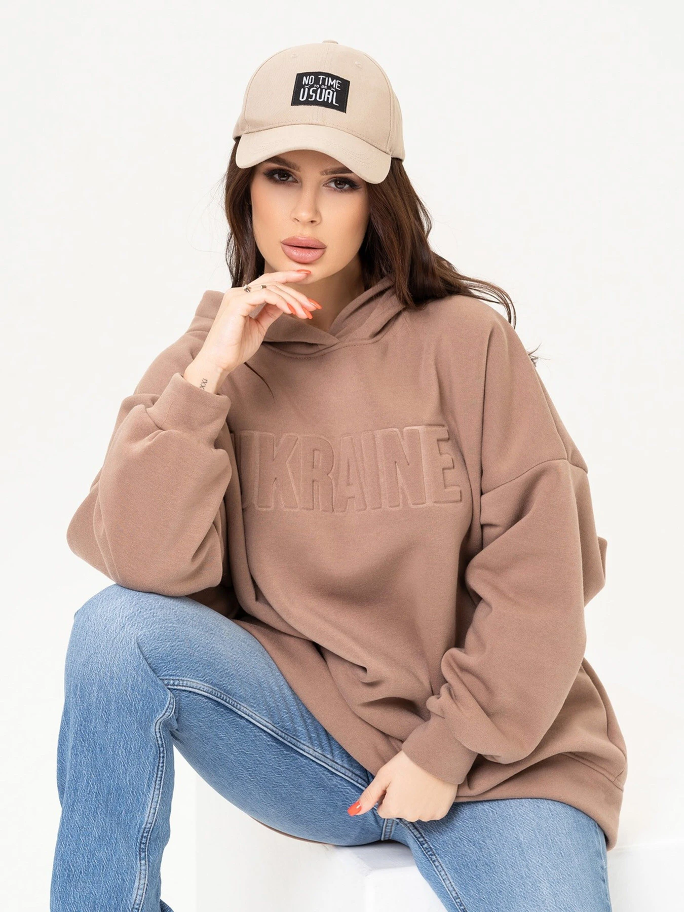 Худі та світшоти ISSA Plus модель 13639_brown Худі та світшоти ISSA Plus модель 13639_brown Фото
