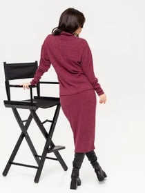 Костюми ISSA Plus модель 13651_burgundy Фото