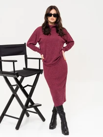 Костюми ISSA Plus модель 13651_burgundy Фото