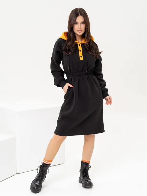 Сукні ISSA Plus модель 13654_blackmustard Фото