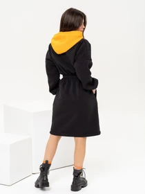 Платья ISSA Plus модель 13654_blackmustard Фото