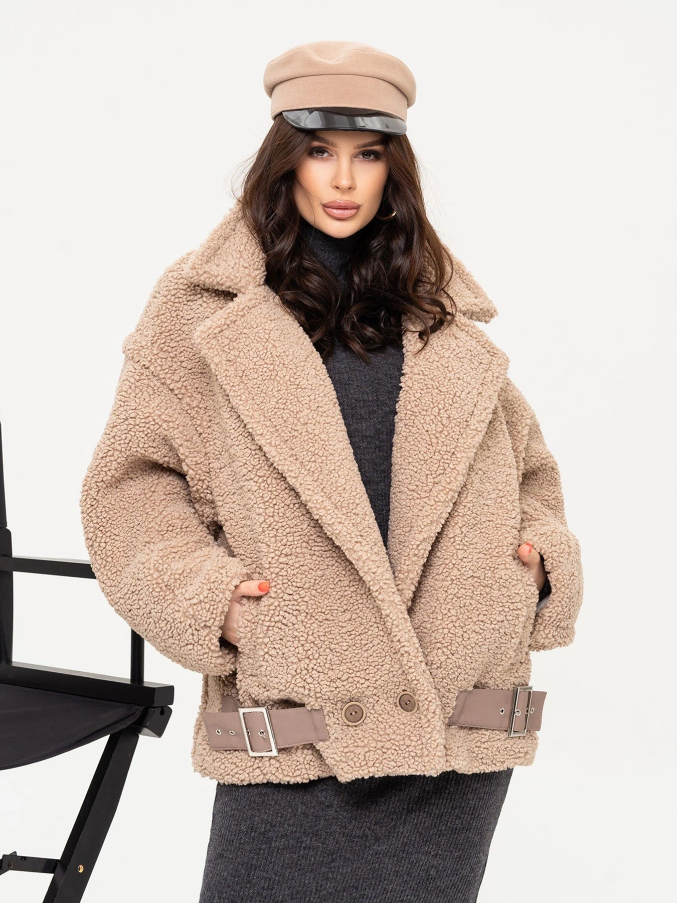 Куртки и дубленки ISSA Plus модель 13655_beige Фото