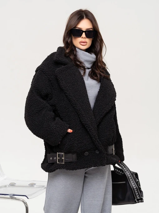 Куртки та дублянки ISSA Plus модель 13655_black Фото