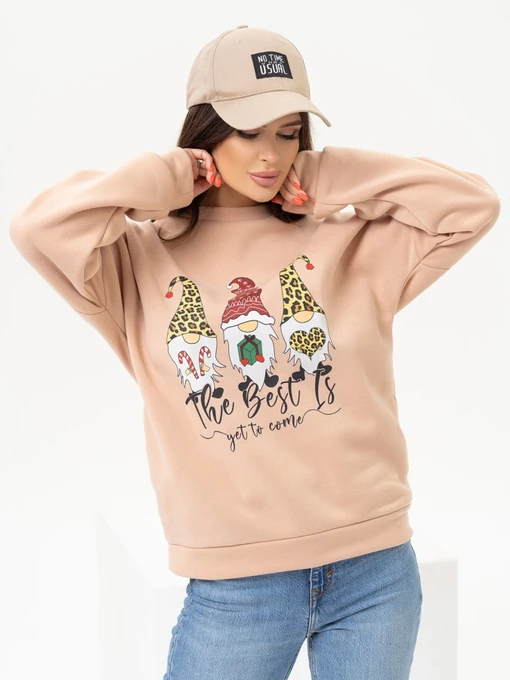 Худи и свитшоты ISSA Plus модель SA-434_beige Фото