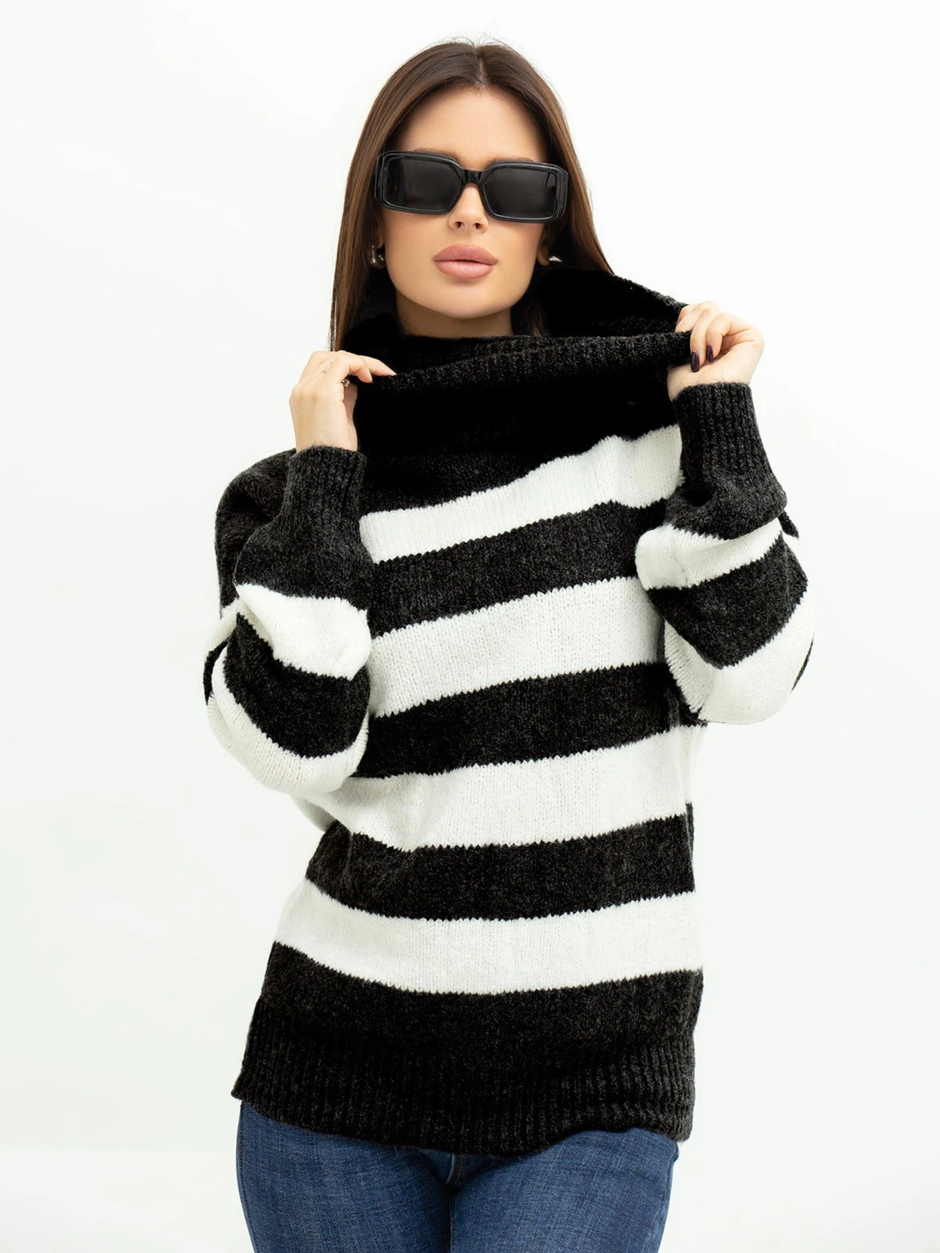 Свитры и кардиганы ISSA Plus модель WN20-391_black Свитры и кардиганы ISSA Plus модель WN20-391_black Фото