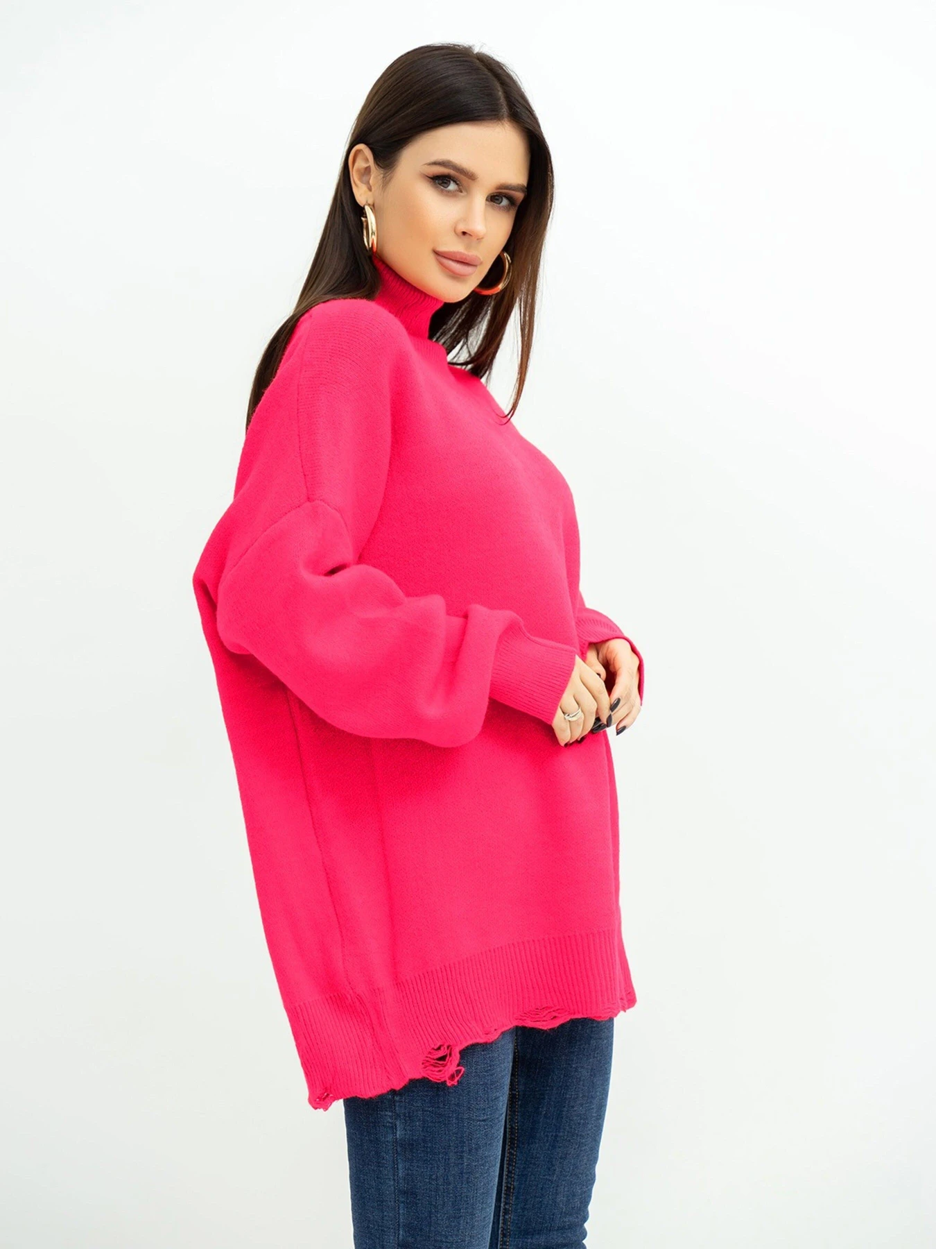 Свитры и кардиганы ISSA Plus модель WN20-394_crimson Свитры и кардиганы ISSA Plus модель WN20-394_crimson Фото