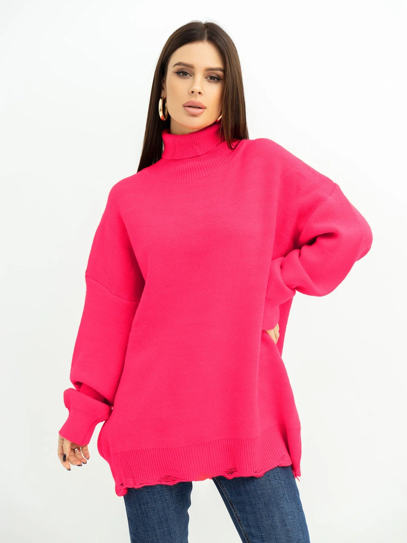 Свитры и кардиганы ISSA Plus модель WN20-394_crimson Свитры и кардиганы ISSA Plus модель WN20-394_crimson Фото