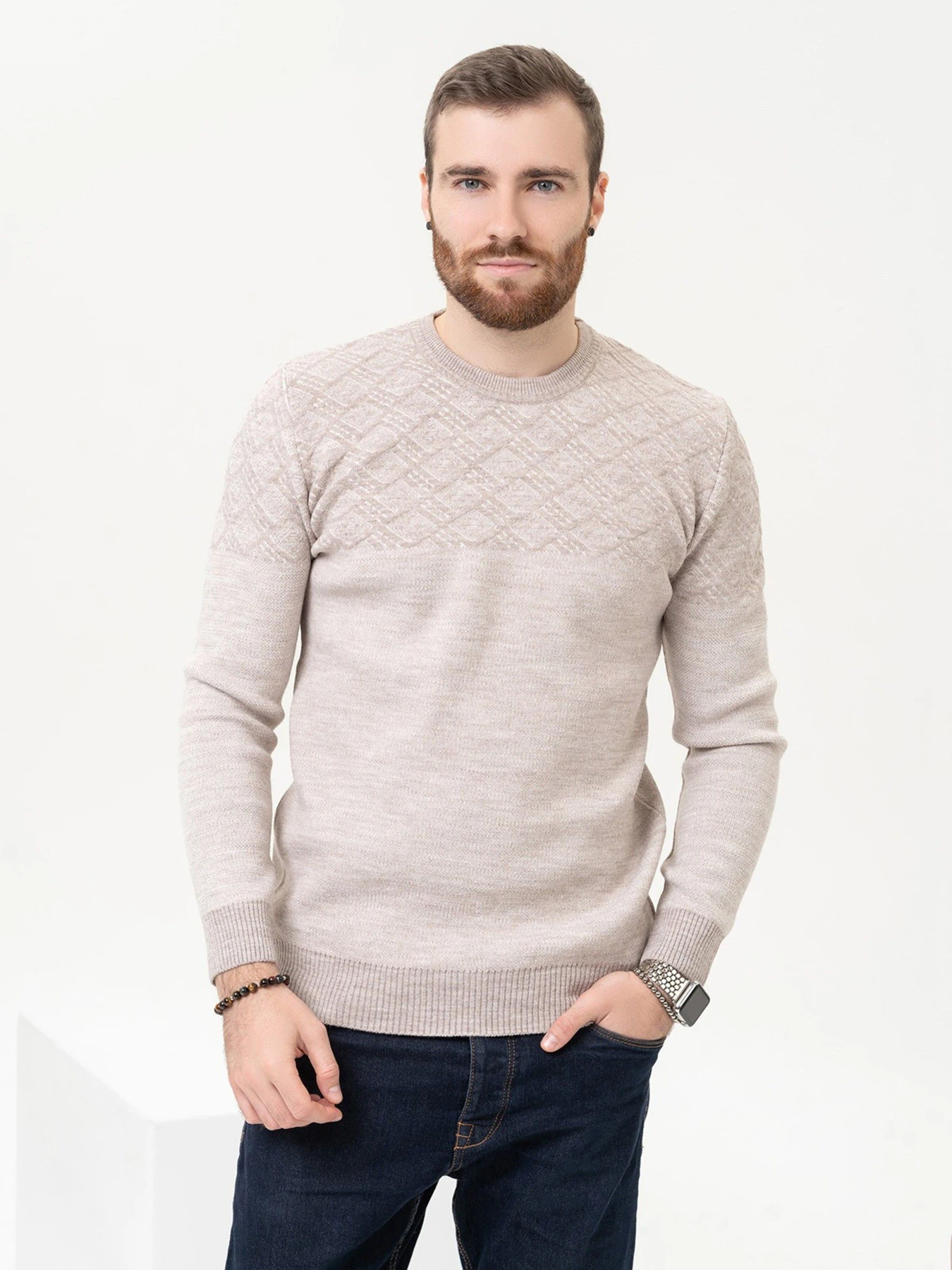Свитры и кардиганы ISSA Plus модель GN4-88_beige Фото