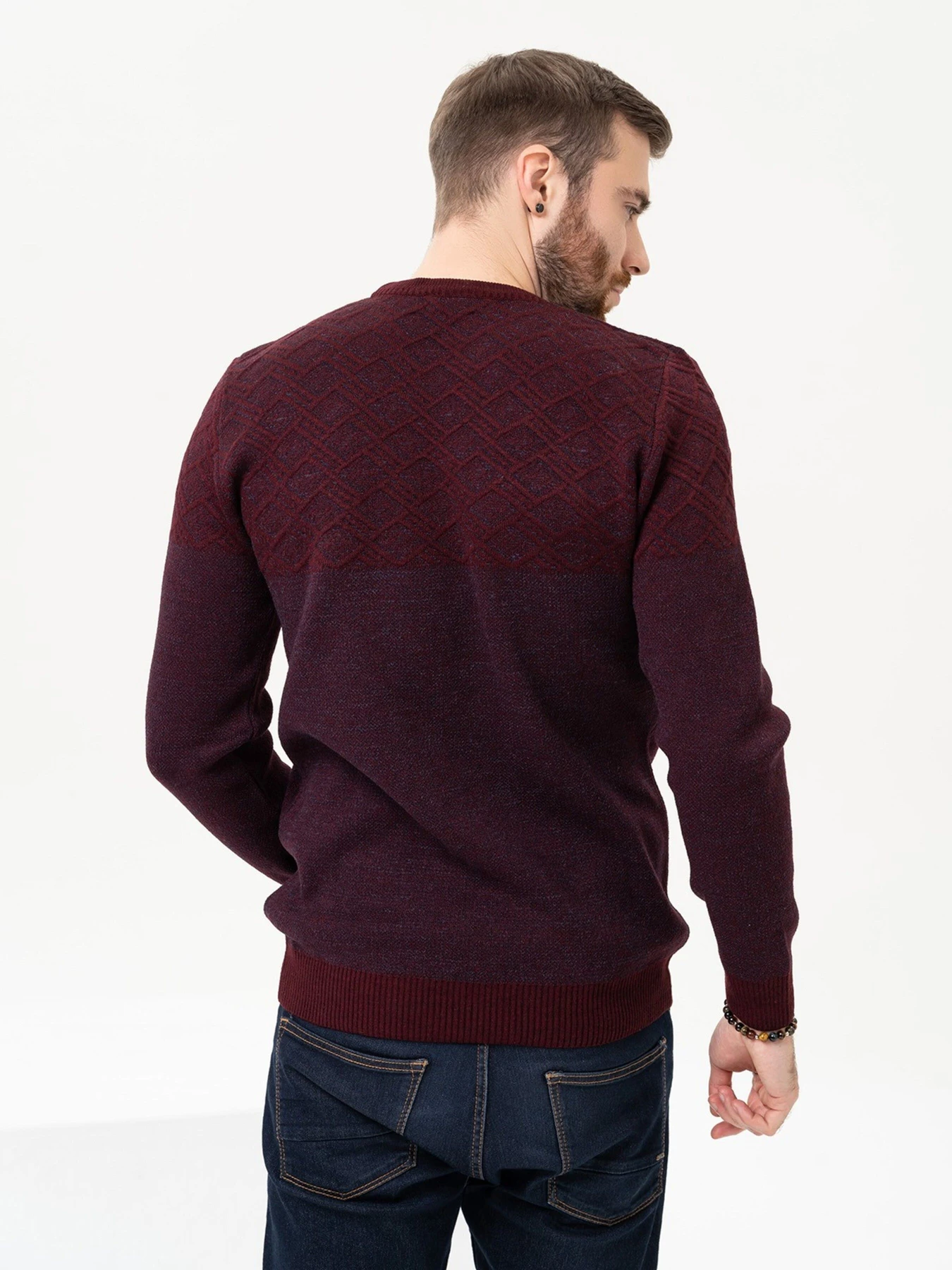 Свитры и кардиганы ISSA Plus модель GN4-88_burgundy Фото