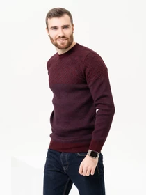 Свитры и кардиганы ISSA Plus модель GN4-88_burgundy Фото