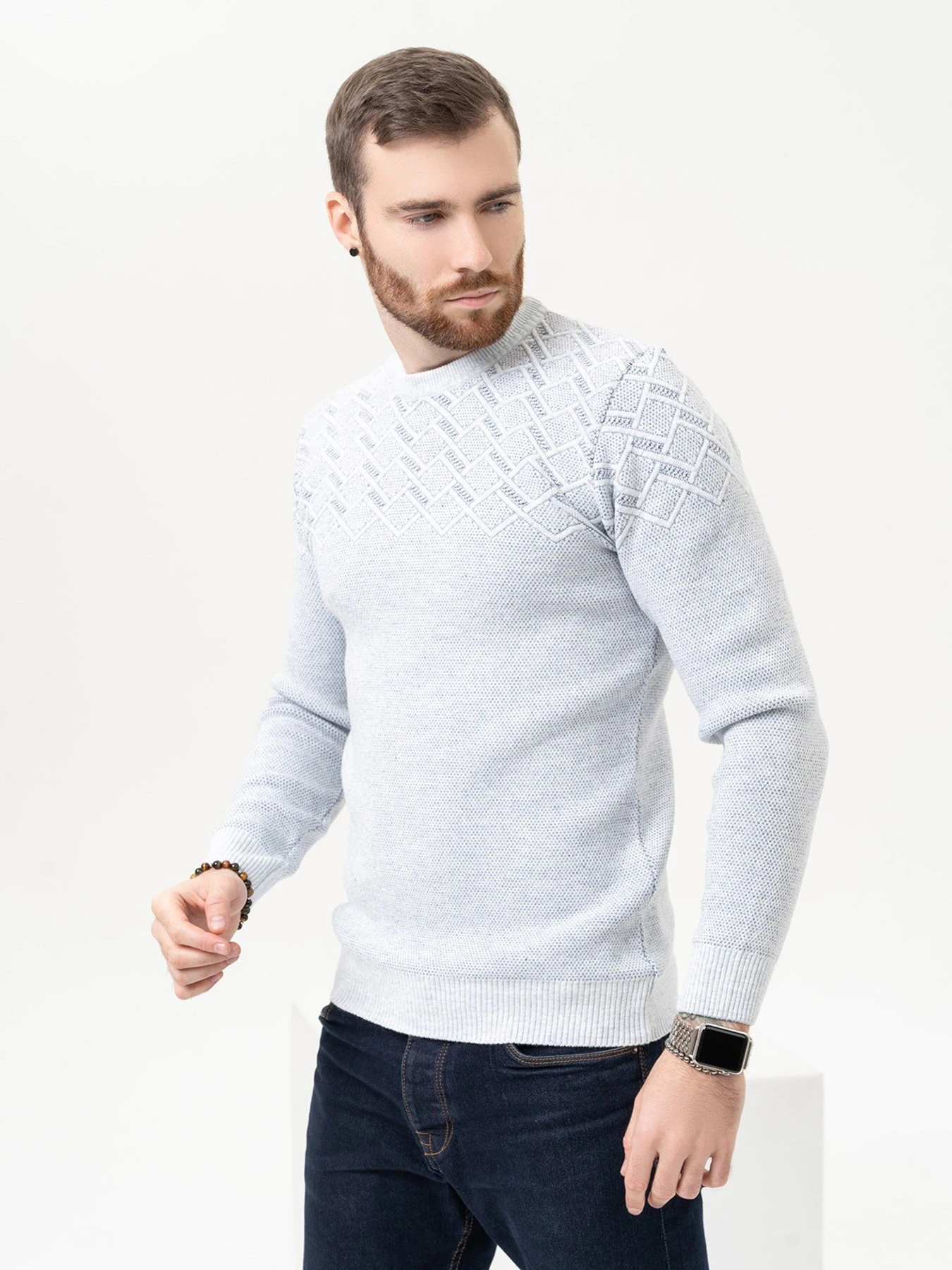 Свитры и кардиганы ISSA Plus модель GN4-89_lightblue Фото