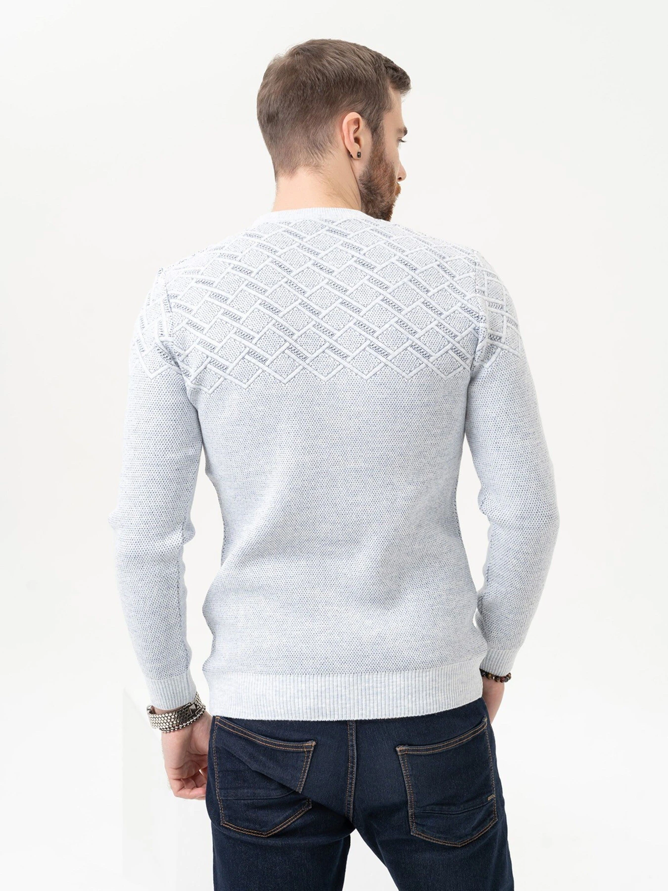 Свитры и кардиганы ISSA Plus модель GN4-89_lightblue Фото