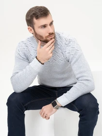 Свитры и кардиганы ISSA Plus модель GN4-89_lightblue Фото