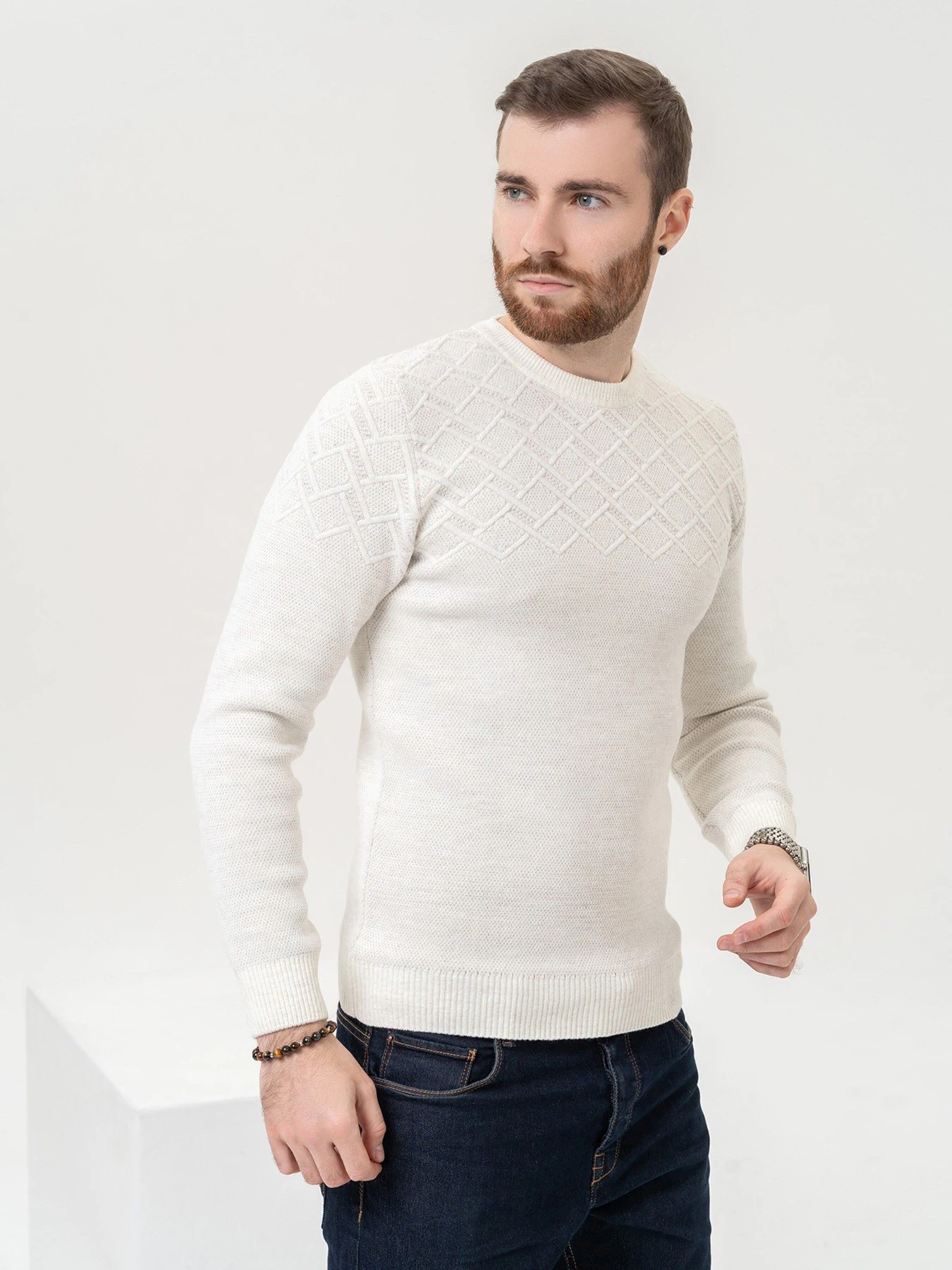 Свитры и кардиганы ISSA Plus модель GN4-89_lightbeige Фото