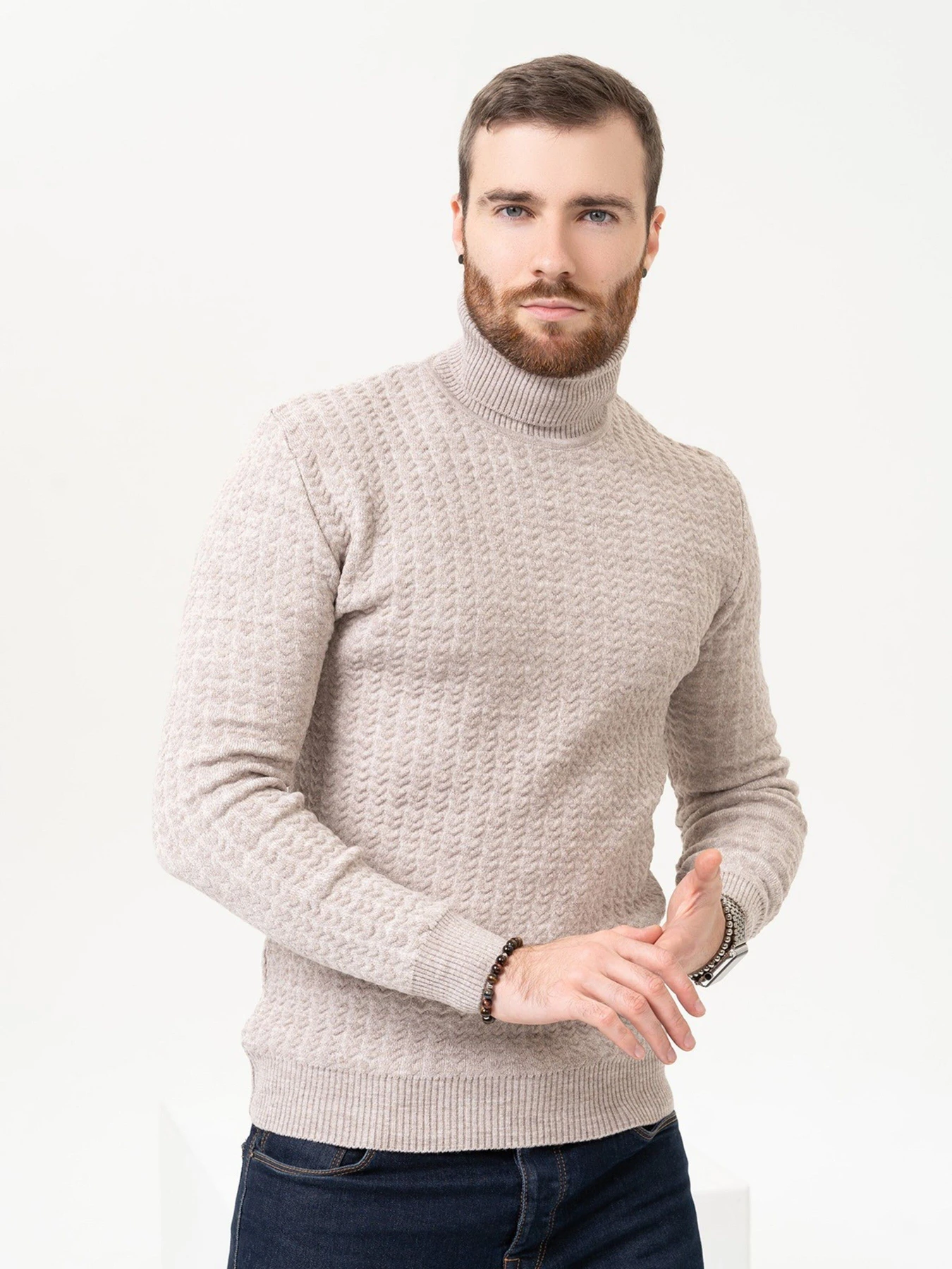 Свитры и кардиганы ISSA Plus модель GN4-90_beige Фото