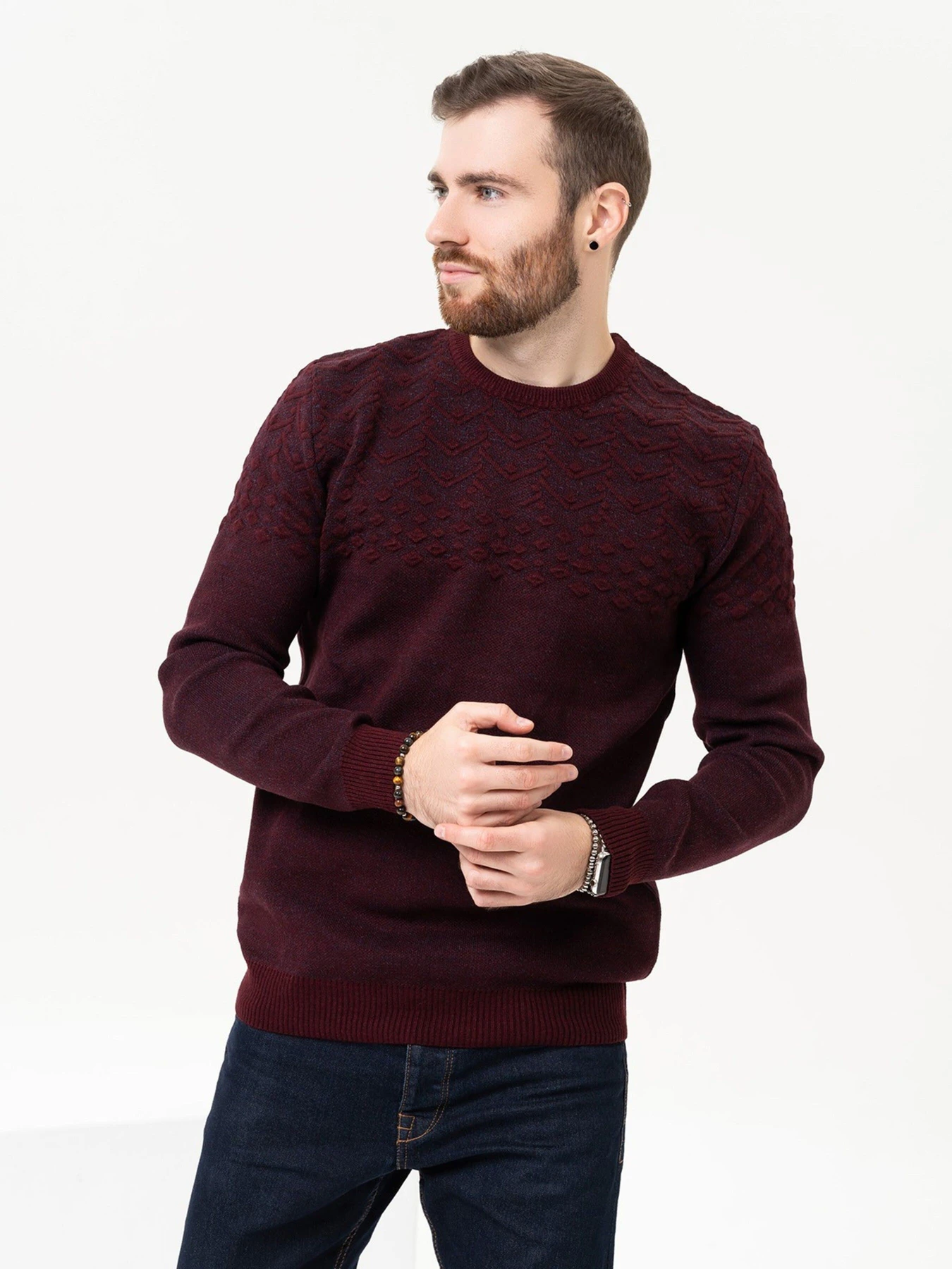 Светри та кардигани ISSA Plus модель GN4-91_burgundy Фото