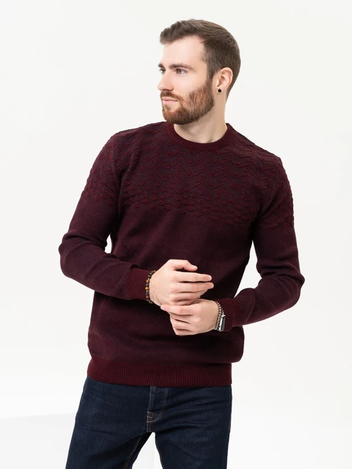 Свитры и кардиганы ISSA Plus модель GN4-91_burgundy Фото