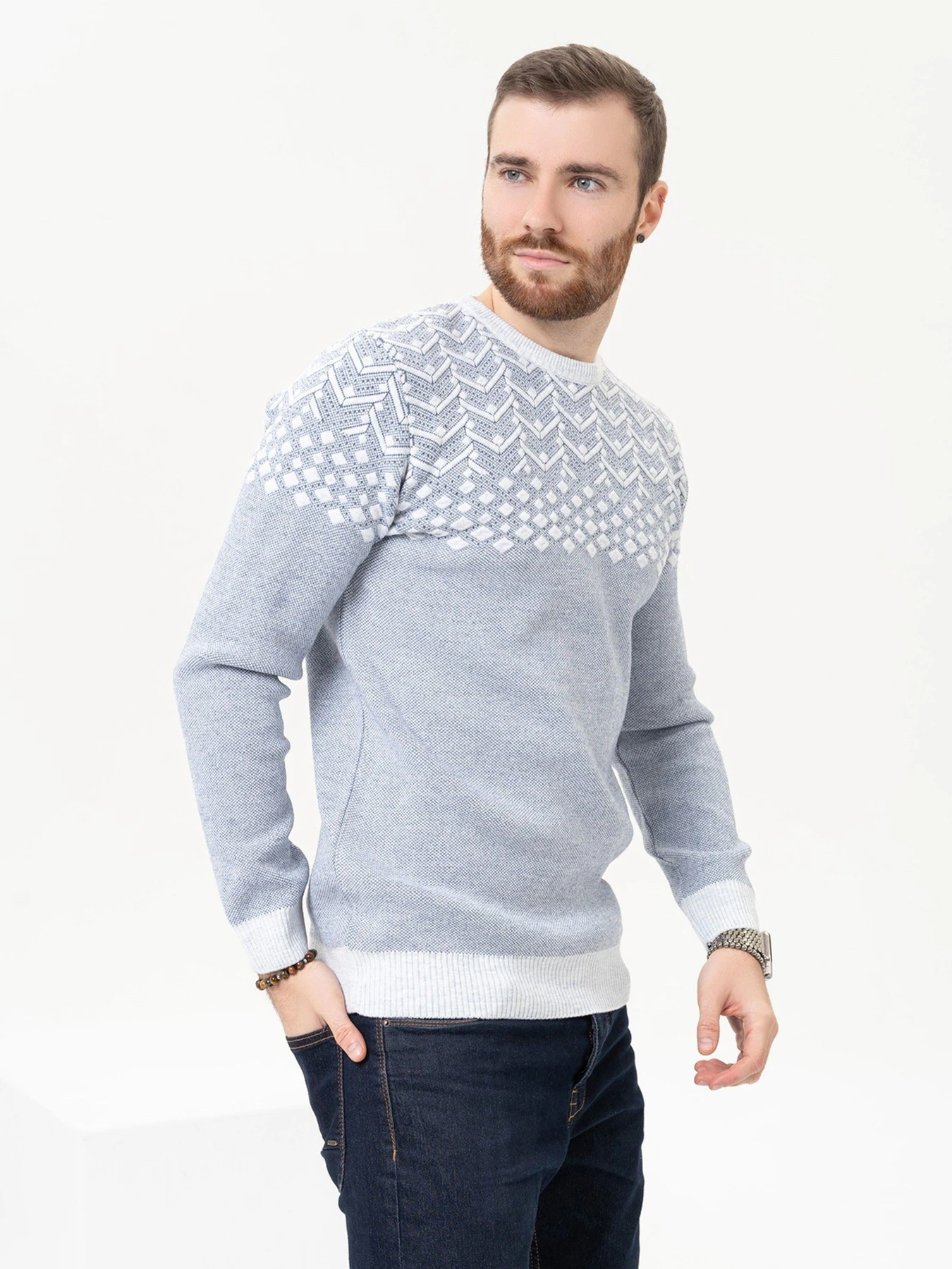 Светри та кардигани ISSA Plus модель GN4-91_lightblue Фото