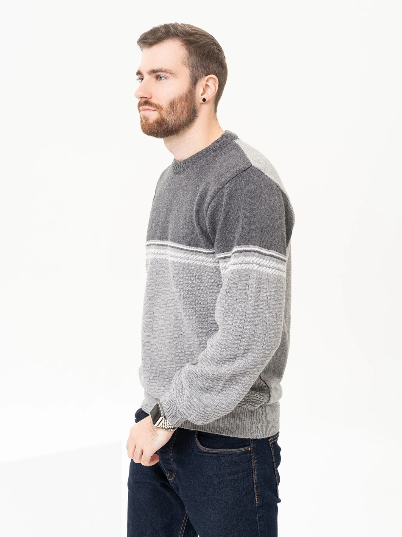 Свитры и кардиганы ISSA Plus модель GN4-92_grey Фото