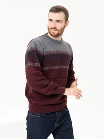 Свитры и кардиганы ISSA Plus модель GN4-93_burgundy Фото