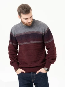 Свитры и кардиганы ISSA Plus модель GN4-93_burgundy Фото