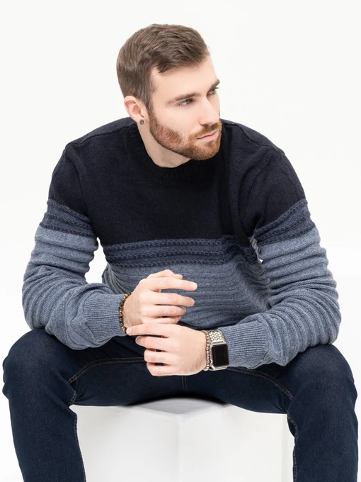 Свитры и кардиганы ISSA Plus модель GN4-94_darkblue Фото