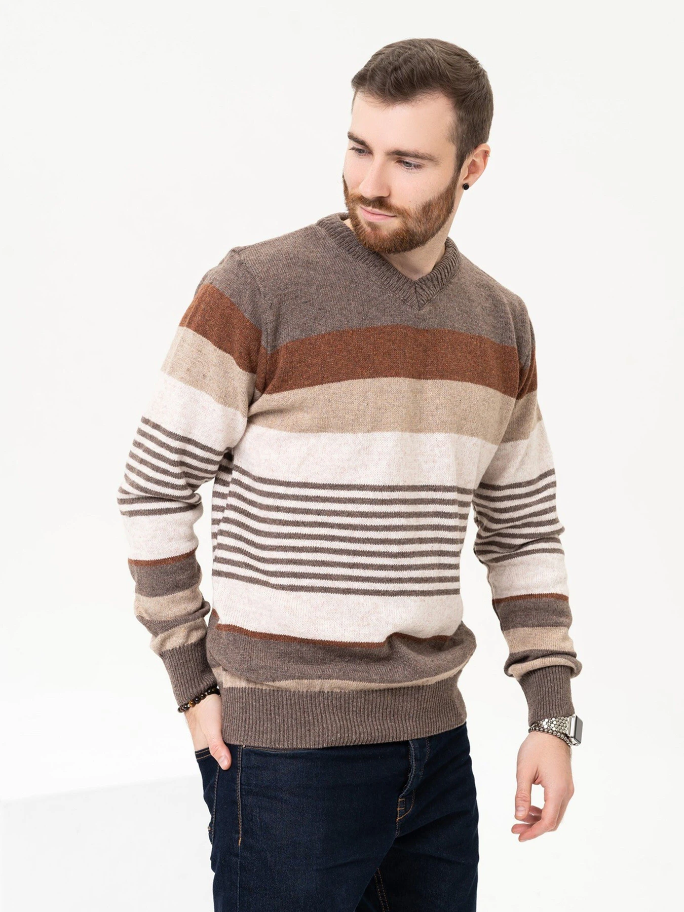Свитры и кардиганы ISSA Plus модель GN4-96_brown Фото
