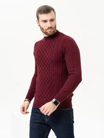 Свитры и кардиганы ISSA Plus модель GN4-97_burgundy Фото