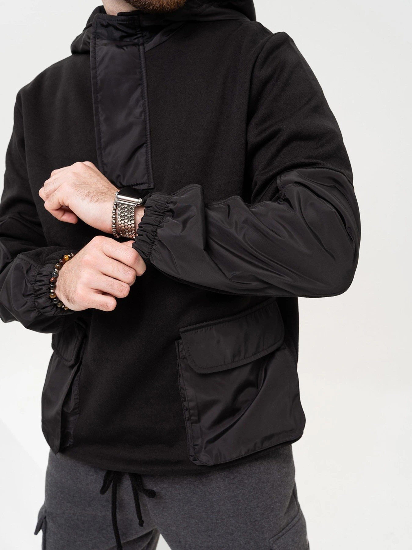 Худі та світшоти ISSA Plus модель GN-508_black Худі та світшоти ISSA Plus модель GN-508_black Фото