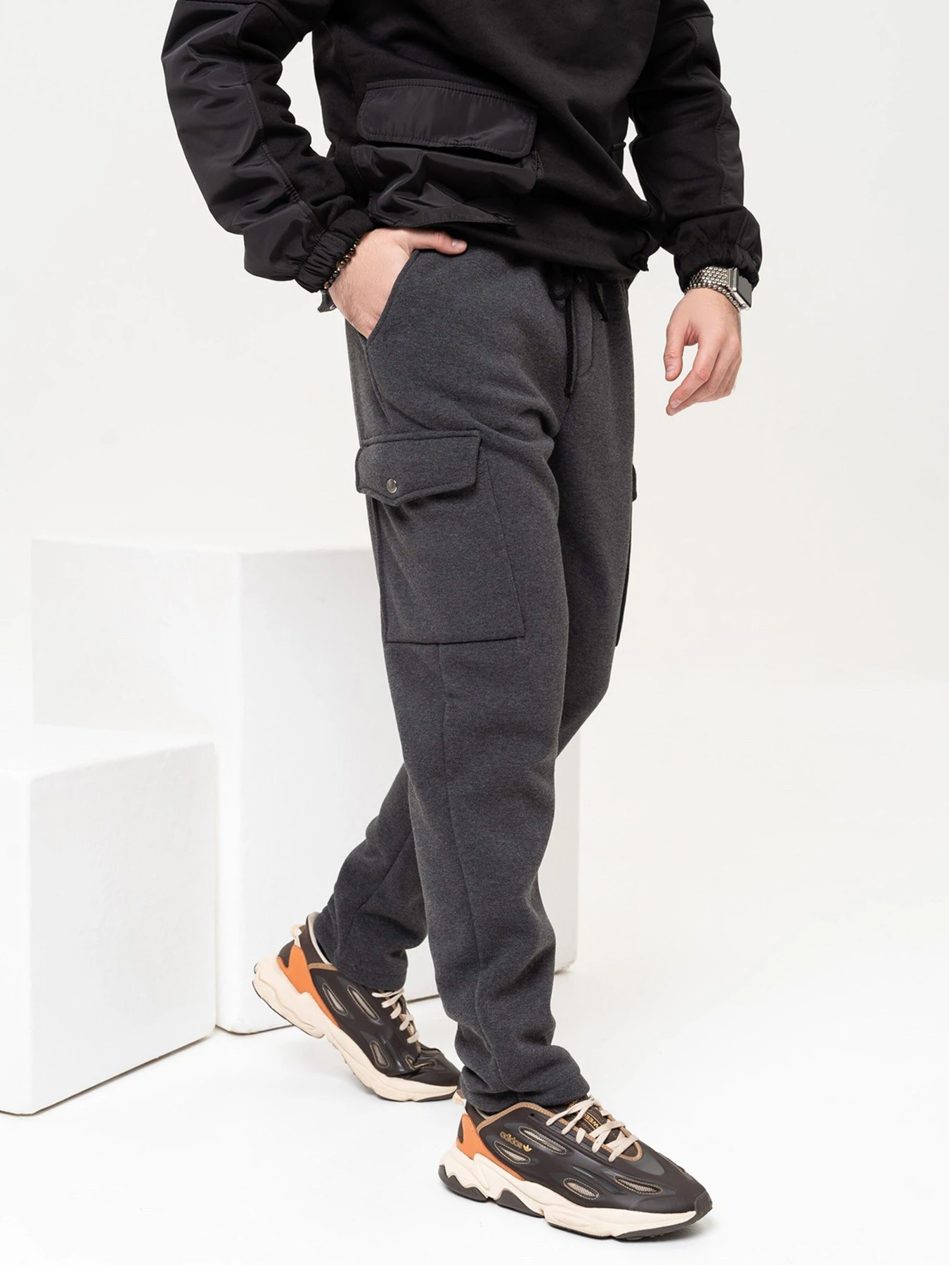 Брюки ISSA Plus модель GN-512_darkgray Фото