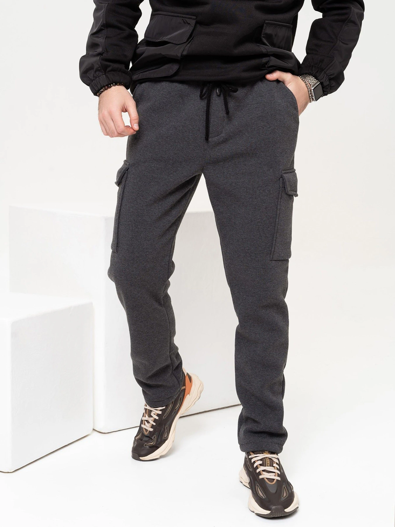 Брюки ISSA Plus модель GN-512_darkgray Фото
