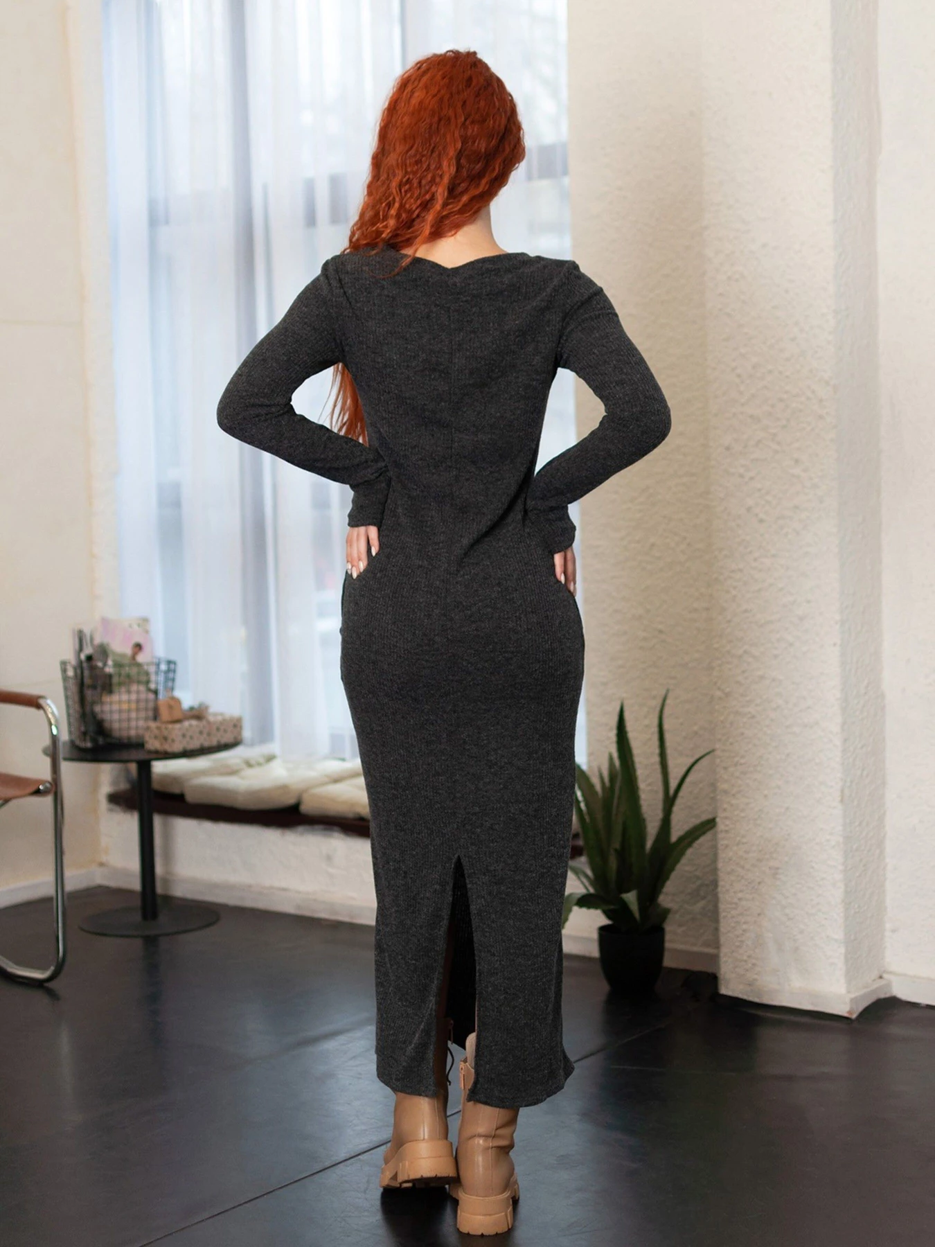 Платья ISSA Plus модель 13660_darkgray Фото
