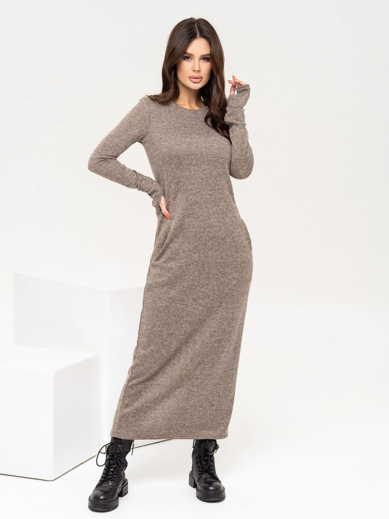 Платья ISSA Plus модель 12105_beige Платья ISSA Plus модель 12105_beige Фото