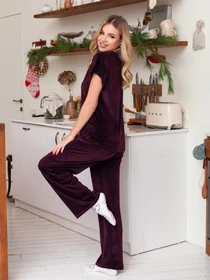 Одяг для дому та сну ISSA Plus модель 13667_burgundy Фото
