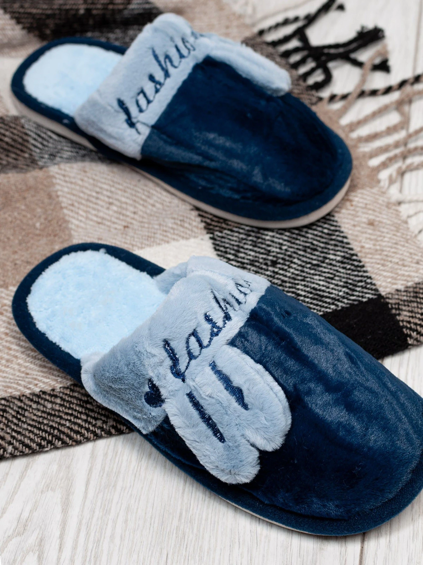 Тапки ISSA Plus модель OB3-22_darkblue Фото