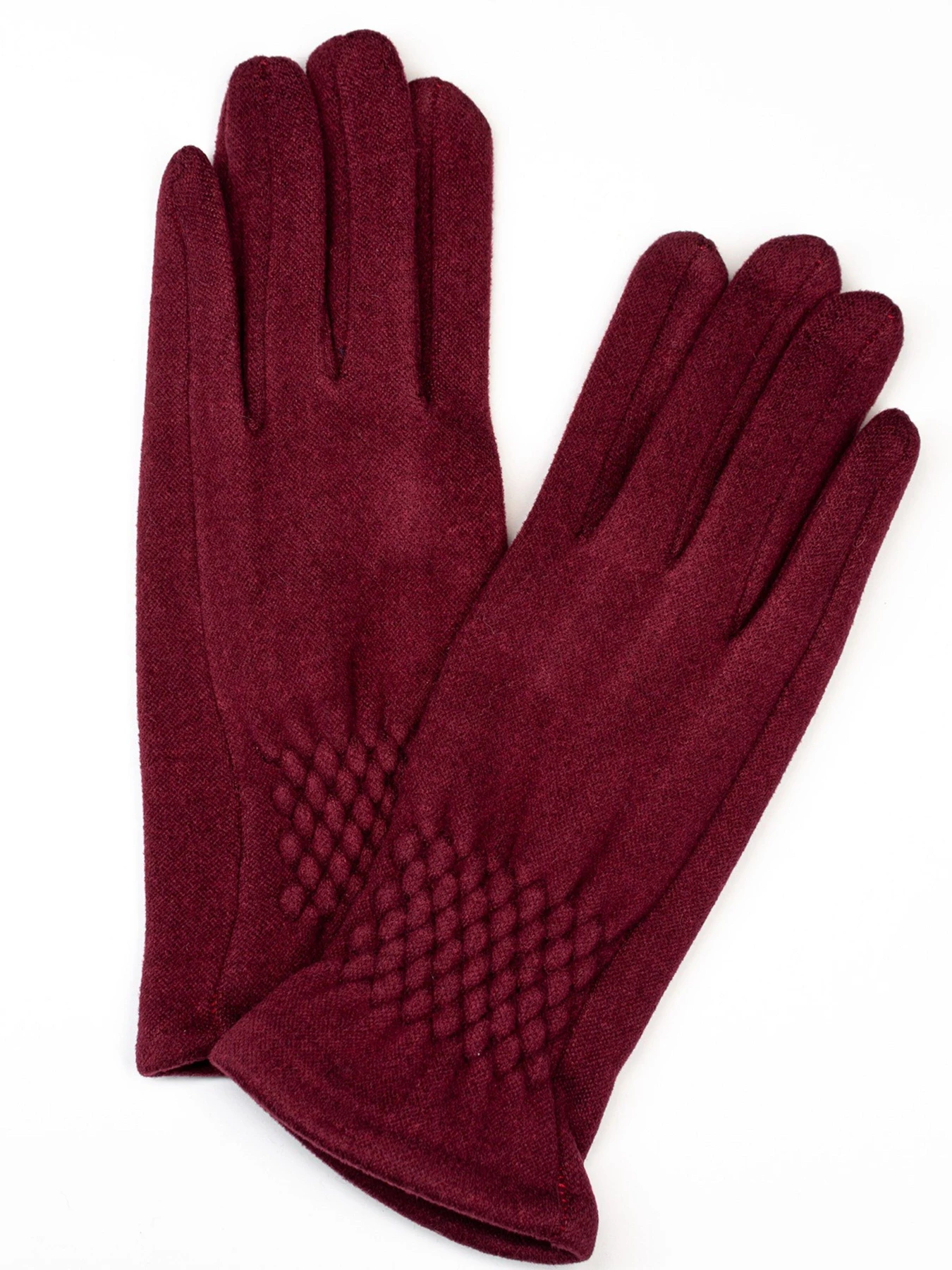 Перчатки и варежки ISSA Plus модель PE-22_burgundy Фото