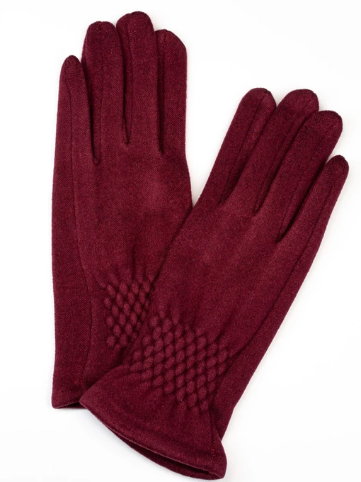 Перчатки и варежки ISSA Plus модель PE-22_burgundy Фото