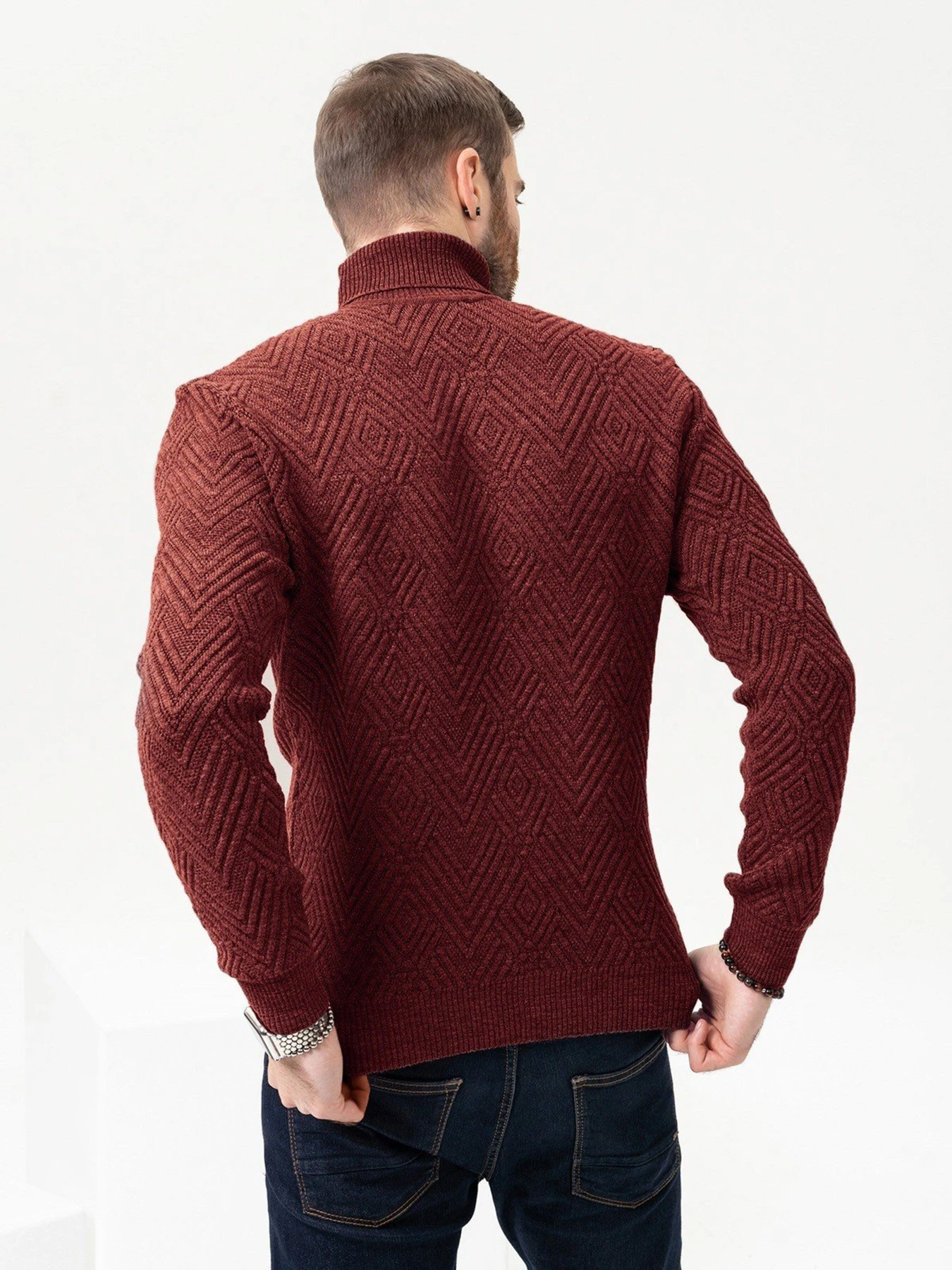 Светри та кардигани ISSA Plus модель GN4-87_burgundy Фото