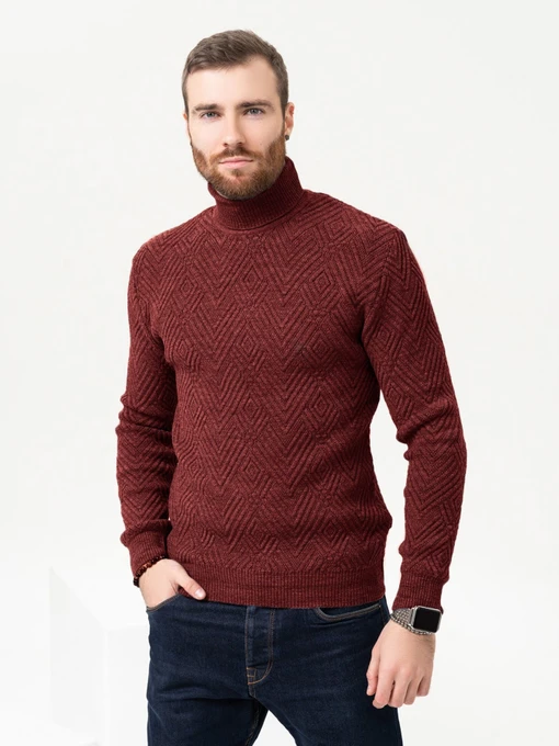 Свитры и кардиганы ISSA Plus модель GN4-87_burgundy Фото