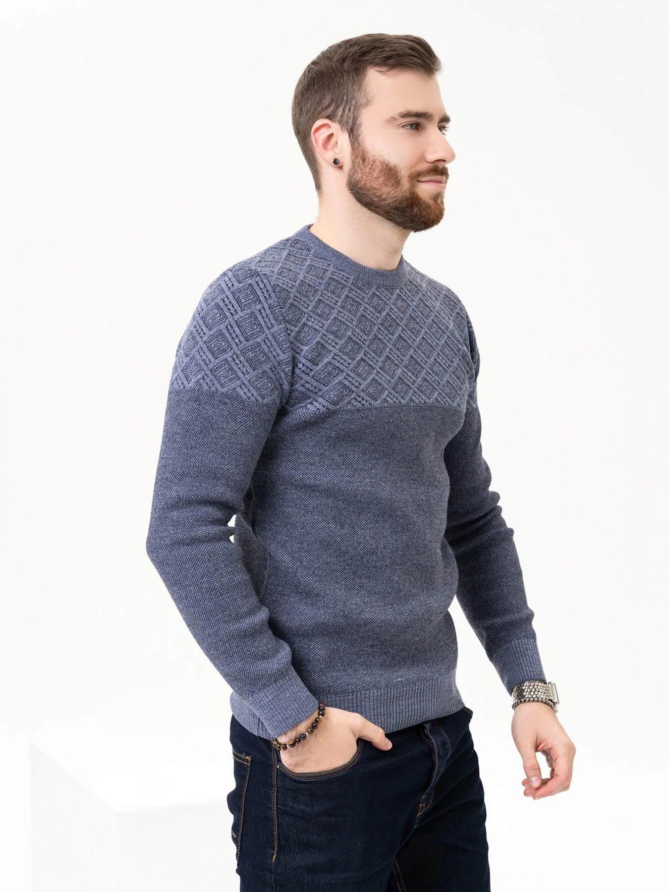 Светри та кардигани ISSA Plus модель GN4-88_blue Фото