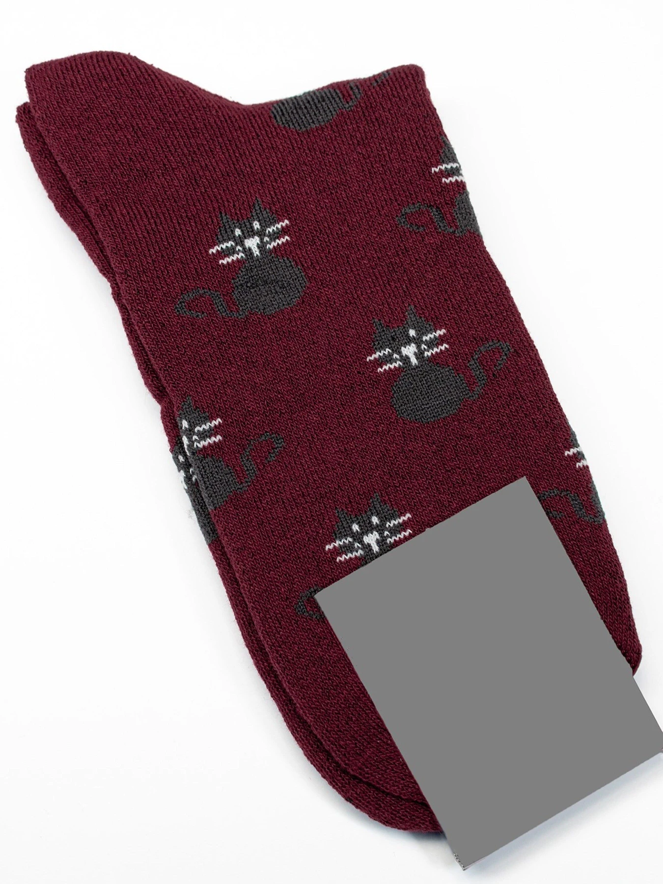 Носки и гольфы ISSA Plus модель NS-242_burgundy Фото