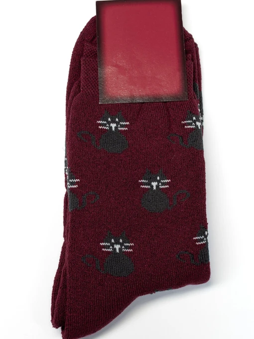 Шкарпетки та гольфи ISSA Plus модель NS-242_burgundy Фото