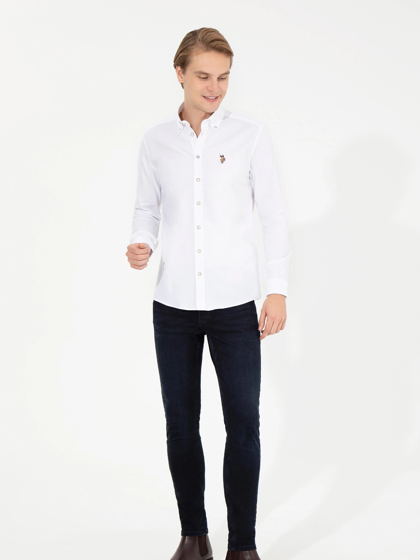 Рубашки US Polo модель G081SZ004.000.1450261.VR013 Фото